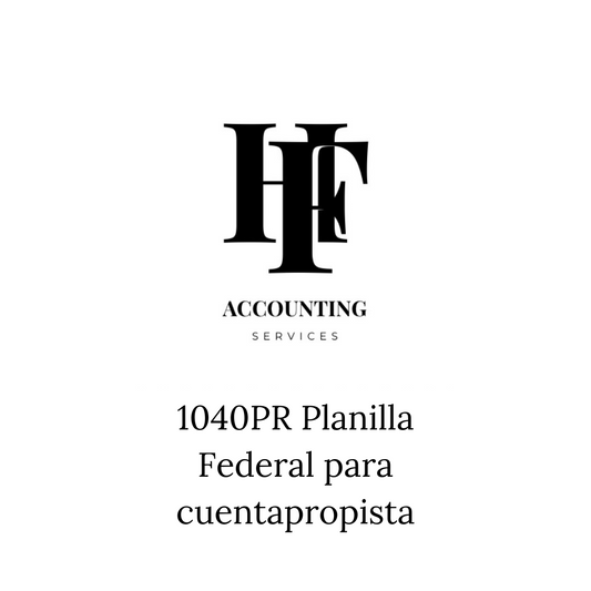 1040PR Planilla Federal para cuentapropista